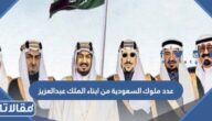 كم عدد ملوك السعودية من ابناء الملك عبدالعزيز