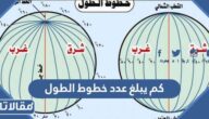 كم يبلغ عدد خطوط الطول