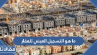 ما هو التسجيل العيني للعقار ولائحته التنفيذية 1446