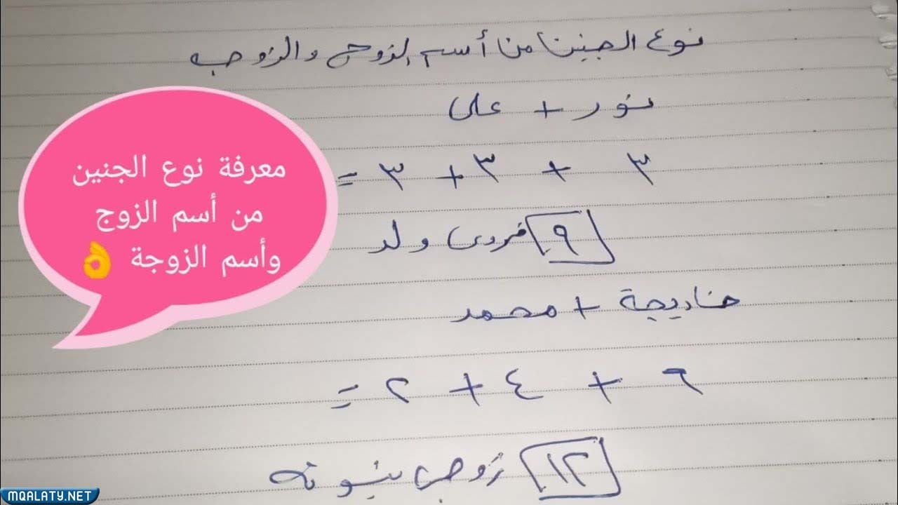 معرفة نوع الجنين من خلال اسم الأم
