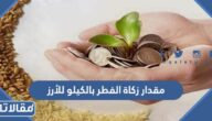 مقدار زكاة الفطر بالكيلو للأرز
