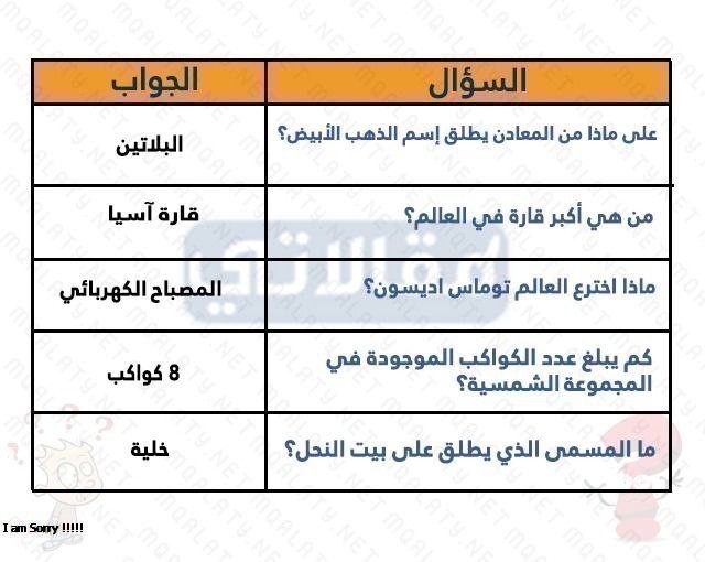 أسئلة مسابقات عائلية ثقافية وحلها
