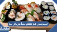 السوشي هو طعام نشأ في اي بلد