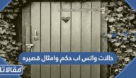 حالات واتس اب حكم وامثال قصيره 2026 امثال وحكم حالات واتس اب