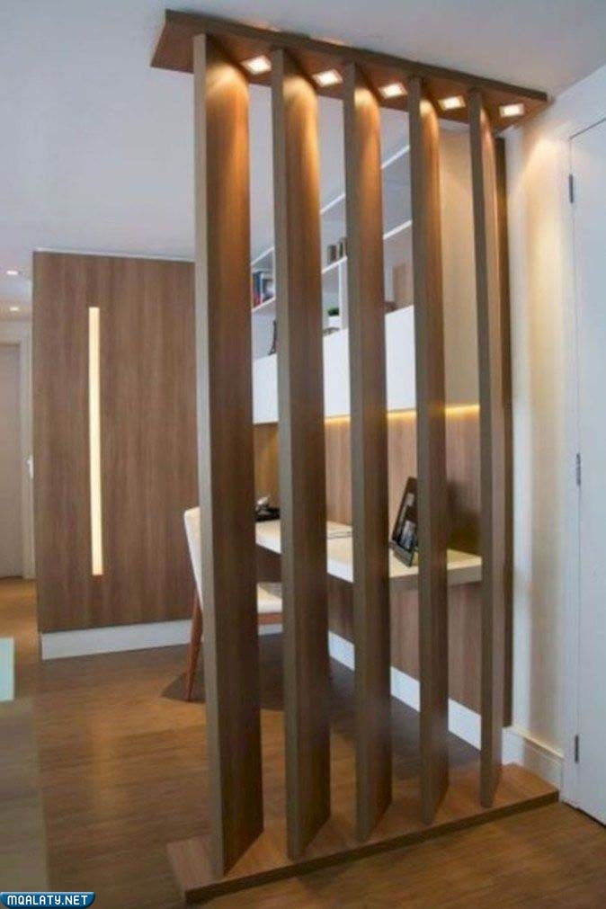 ديكورات فواصل خشبية بين صالتين كلاسيك