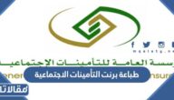 طريقة طباعة برنت التأمينات الاجتماعية عن طريق النت