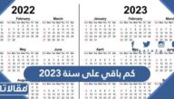 كم باقي على سنة 2023 العد التنازلي لعام 2023