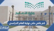 كم باقي على نهاية العام الدراسي 1444 / 2023 العد التنازلي