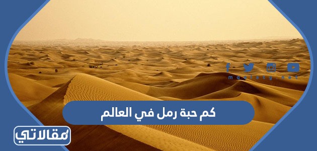كم حبة رمل في العالم