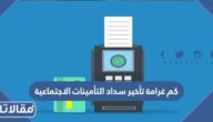 كم غرامة تأخير سداد التأمينات الاجتماعية