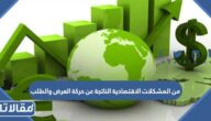 من المشكلات الاقتصادية الناتجة عن حركة العرض والطلب