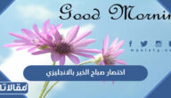 اختصار صباح الخير بالانجليزي