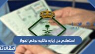 استعلام عن زياره عائليه برقم الجواز 2023