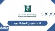 الاستعلام عن السجل التجاري برقم او اسم السجل