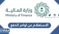 خطوات الاستعلام عن اوامر الدفع الكترونيا