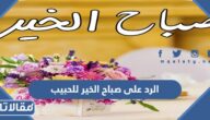 الرد على صباح الخير للحبيب