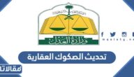 طريقة تحديث الصكوك العقارية الكترونيا