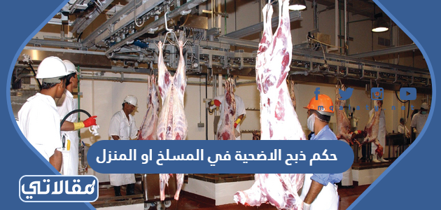 حكم ذبح الاضحية في المسلخ او المنزل