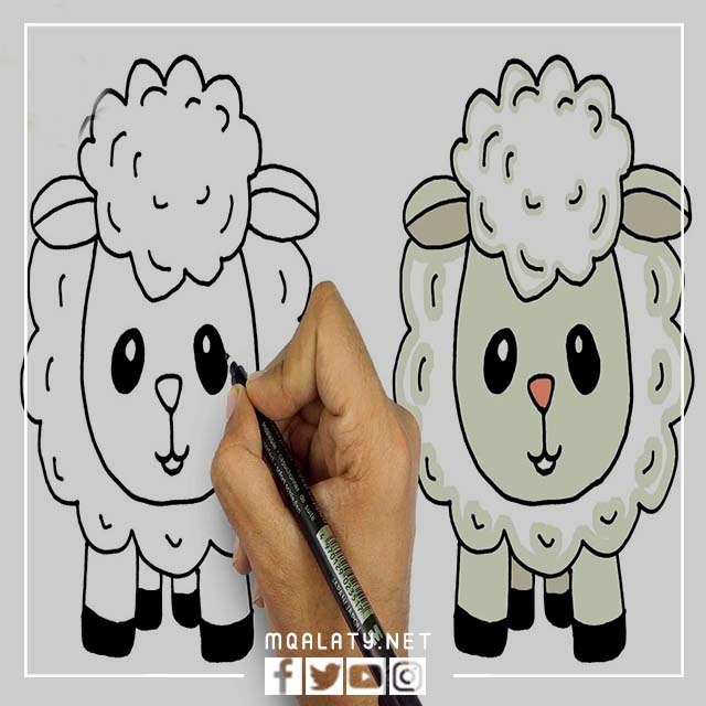 رسم خروف العيد