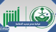 كم تبلغ غرامة عدم تجديد الاقامة في السعودية 2026