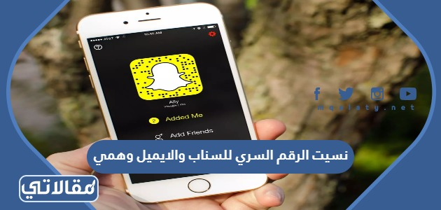 نسيت الرقم السري للسناب والايميل وهمي