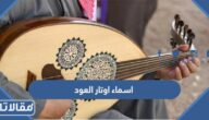 ما هي اسماء اوتار العود وكم عددها