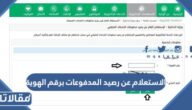 الاستعلام عن رصيد المدفوعات برقم الهوية عبر ابشر 1445