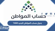 جدول حساب المواطن الجديد 1447