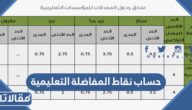 كيفية حساب نقاط المفاضلة التعليمية في جدارة 1444