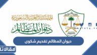 ديوان المظالم تقديم شكوى عبر معين 1444