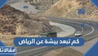 كم تبعد بيشة عن الرياض
