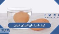 كيف اعرف ان البيض خربان