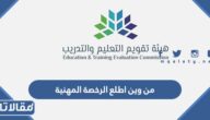 من وين اطلع الرخصة المهنية