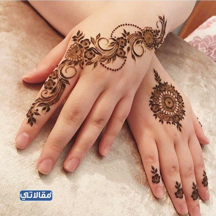 نقش حناء ناعم للبنات إنستقرام