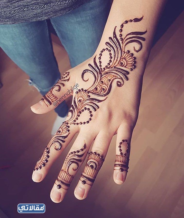 نقش صور رسومات حناء رفيقة وخفيف 2023