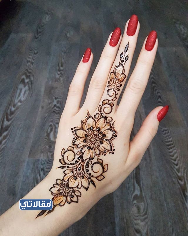 نقش صور رسومات حناء رفيقة وخفيف 2023