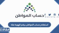 استعلام حساب المواطن برقم الهوية نفاذ ca.gov.sa
