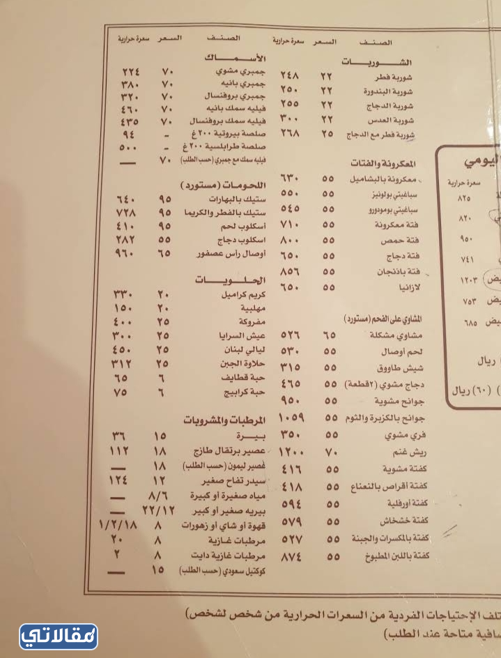 مطعم بعلبك لبنان في الرياض