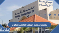 تخصصات كلية الزرقاء الجامعية دبلوم 2026 جامعة البلقاء التطبيقية