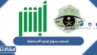 طريقة تسديد رسوم تجديد الاستمارة في السعودية 1444