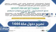رابط استخراج تصريح دخول مكة 1446