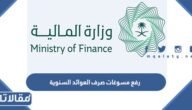 كيفية رفع مسوغات صرف العوائد السنوية وزارة المالية 1448