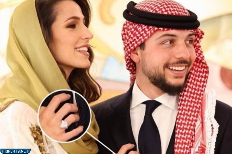 سعر خاتم الخطوبة الذي قدمه الأمير الحسين لخطيبته رجوة