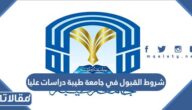 شروط القبول في جامعة طيبة دراسات عليا 1447