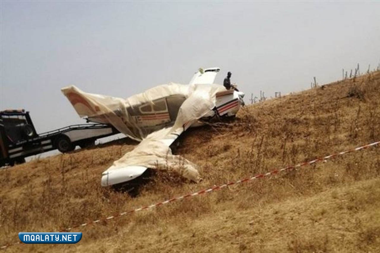 صور الطائرة السعودية المتحطمة في الرياض