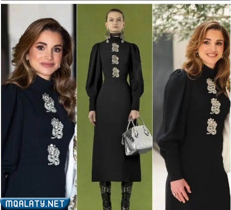 صور الملكة رانيا في حفل خطوبة نجلها