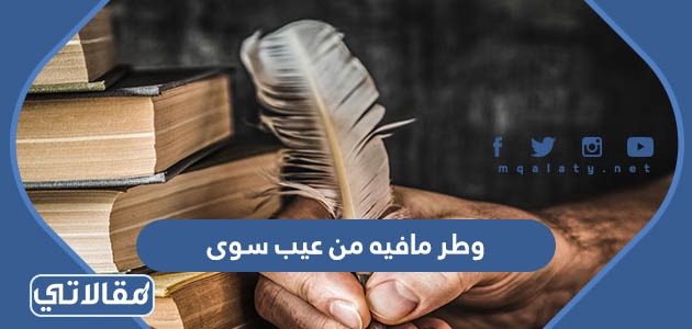 وطر مافيه من عيب سوى