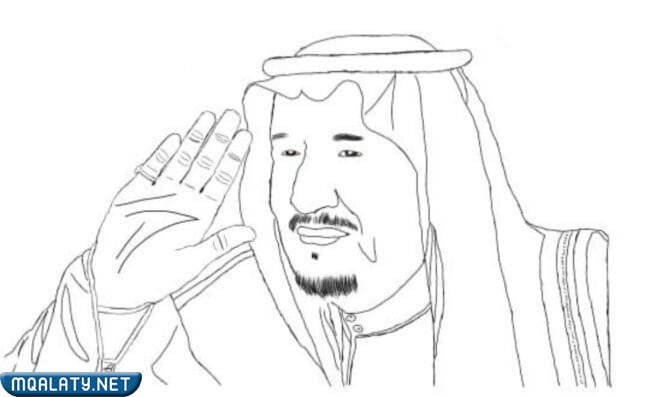 رسم بالرصاص عن اليوم الوطني الملك سلمان