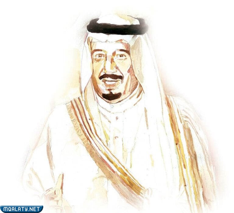 رسم بالرصاص عن اليوم الوطني الملك سلمان