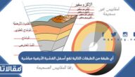 أي طبقة من الطبقات التالية تقع أسفل القشرة الأرضية مباشرة